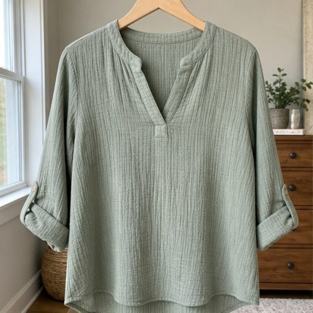 Charcoal Peplum Top